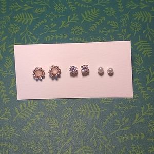 Silver stud earrings